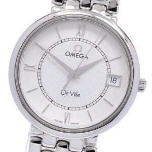 OMEGA De Ville Date Silver Dial Quartz Men's Watch